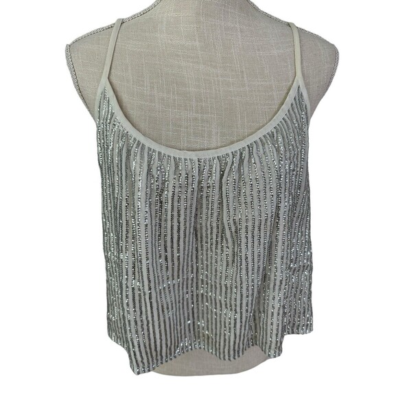 AMUSE Tops - AMUSE‎ Society Sequin Sparkle Strappy Sleeveless Blouse Party Size Small